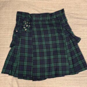 Flannel Tartan Utility Kilt Large Black Watch Unbranded